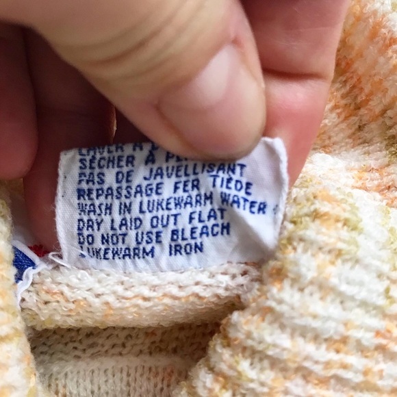 Vintage Lanval sailboat scene light knit turtle neck sweater EUC M(8Y) - Picture 8 of 9